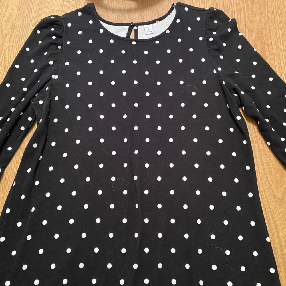 Old Navy - black and white polka dot dress